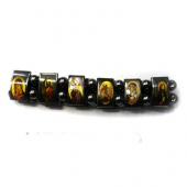 Magnetic Hematite Religious Sealed Icon Bracelet 7.8inch